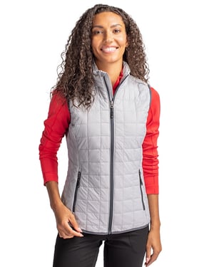 Cutter & Buck Rainier PrimaLoft® Womens Eco Insulated Full Zip Puffer Vest in Polished