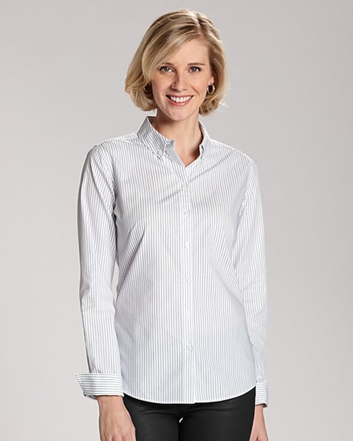 Cutter & Buck Long Sleeve Womens Epic Easy Care Pin Stripe Shirt