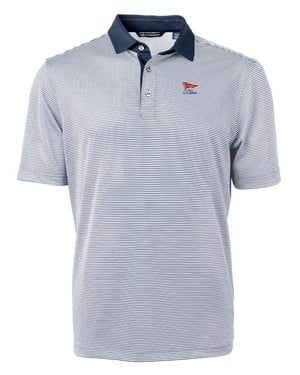 2023 U.S. Open Cutter & Buck Virtue Eco Pique Micro Stripe Recycled Mens Polo