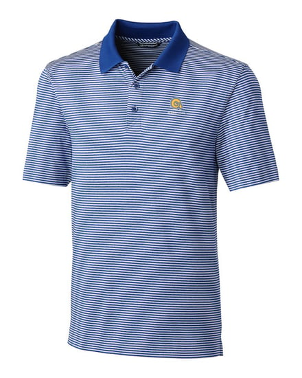 Albany State University Golden Rams Cutter & Buck Forge Tonal Stripe Stretch Mens Polo