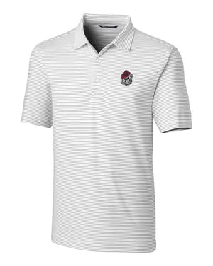 Georgia Bulldogs Cutter & Buck Forge Pencil Stripe Stretch Mens Polo