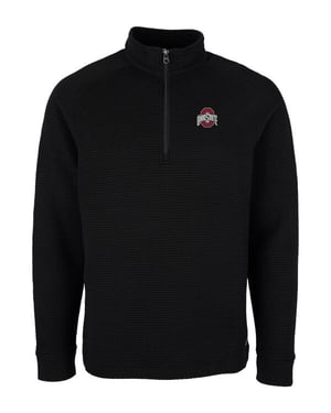 Ohio State Buckeyes - Cutter & Buck Mens Coastal Half-Zip in Black