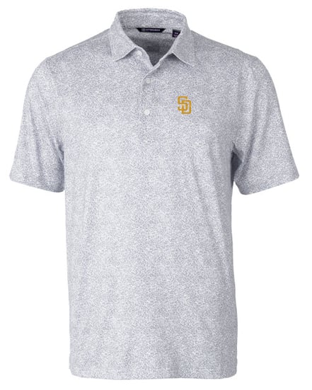 San Diego Padres Cutter & Buck Pike Constellation Print Stretch Mens Polo