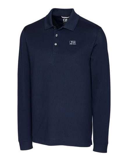 Jackson State Tigers Cutter & Buck Advantage Tri-Blend Pique Mens Big and Tall Long Sleeve Polo