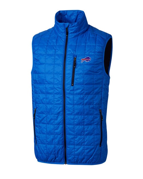 Buffalo Bills Cutter & Buck Rainier PrimaLoft® Mens Big and Tall Eco Insulated Full Zip Puffer Vest