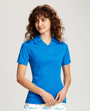 Woman Wearing Cutter & Buck CB Drytec Genre Textured Solid Polo