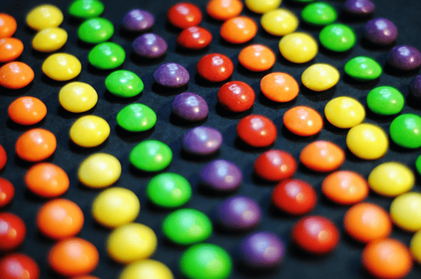 Rows of Skittles