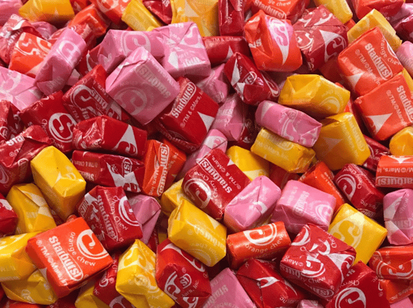 Pile of Starbursts candy