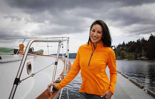 woman on boat
