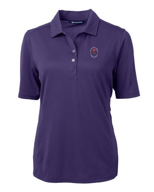 College Purple 2024 U.S. Open Cutter & Buck Virtue Eco Pique Recycled Womens Polo