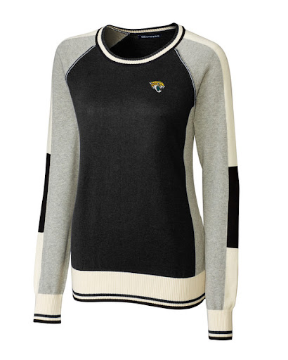 Jacksonville Jaguars women colorblock sweater in grey