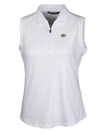 Green Bay Packers womens white sleeveless polo