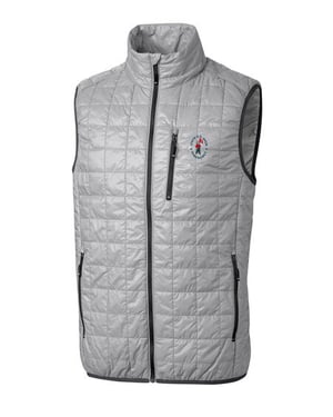 Polished gray 2024 U.S. Open Cutter & Buck Rainier PrimaLoft® Mens Eco Insulated Full Zip Puffer Vest